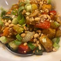 Not very Kung Pao but the Kung Pao. Italian influenced but good fusion   at Dumpling Bar Bari in Bari