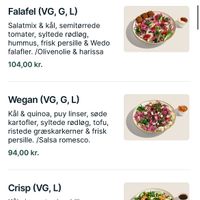 Vegan salads  at Wedo   in Copenhagen