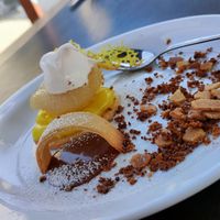 lemon meringue tartlet at Bar Recyclart in Brussels