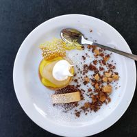 lemon meringue tartlet  at Bar Recyclart in Brussels