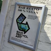 Facade at Bar Recyclart in Brussels