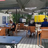 Outside at Bar Recyclart in Brussels