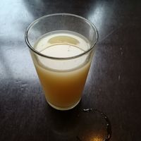 Ginger juice at Bar Recyclart in Brussels