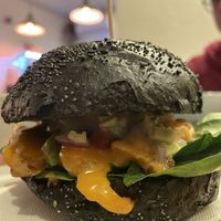 Heura vegan burger  at Green & Burger in Sant Feliu De Guixols