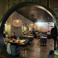 Glimpse of the interior  at Loy Vegan in Trier