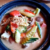 Tofu with peanut at Loy Vegan in Trier