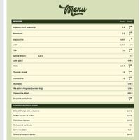 Menu at Le Wilson Café-boutique in Shawinigan