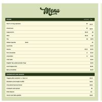 Menu at Le Wilson Café-boutique in Shawinigan