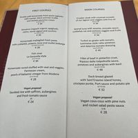 Menu  at La Caravella in Venice