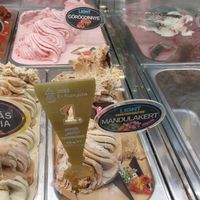 Almond Garden ice cream at Krém Cukrászda és Kávézó in Szekesfehervar