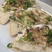 Tortillas with tonkatsu eggplants  at Faubourg Daimant in Paris