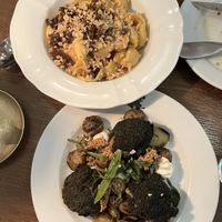 Pasta zucca e Pepe and Topieres  at Faubourg Daimant in Paris