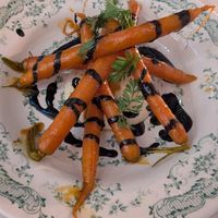 Carrots with barbecue sauce at Faubourg Daimant in Paris