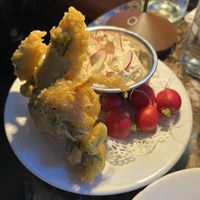 Fried radish with tartare sauce   at Faubourg Daimant in Paris