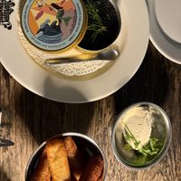 Caviar and butter   at Faubourg Daimant in Paris