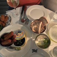 Mushroom croquettes, caviar and smoked butter  at Faubourg Daimant in Paris