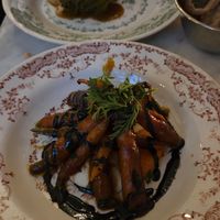 Carrots and stuffed cabbage at Faubourg Daimant in Paris