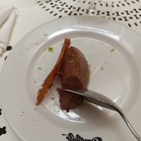 Olive oil chocolate ganache. at Faubourg Daimant in Paris