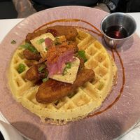 “Chicken” waffle  at Namo Cafe Bistro in Calgary