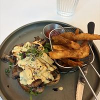 Vegan eggs benedict hell yeah!  at Namo Cafe Bistro in Calgary