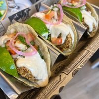 Falafel tacos  at Vagabond in Alicante