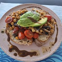 The vegan breakfast at SunRose Beach Aparthotel in Corfu