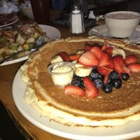 Pancake add fruit  at Driftwood Cafe in South Lake Tahoe