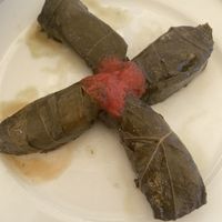 Stuff vine leaves. Reassured it was vegan. Overpriced for 4   at Antony - Spavento in Kefalonia