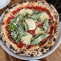 Vegan margherita pizzaa  at Bruciato in Bainbridge Island