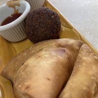 Samosas and felafel  at Circle of Friends Restaurant in Findlay