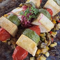 Spiedini di tofu  at Ristorante Il Boschetto in Follonica