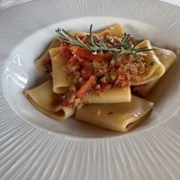 Paccheri al ragù di seitan  at Ristorante Il Boschetto in Follonica