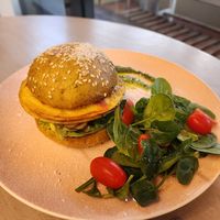 Mushroom and vegan egg roll at The Green Bakery in Sydney