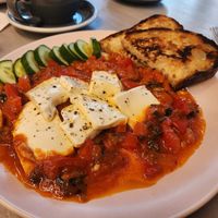 Shakshouka with tofu at The Green Bakery in Sydney