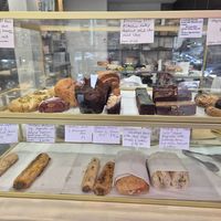 Mix of vegan and non-vegan savoury items at The Green Bakery in Sydney
