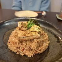 tofu and fried rice  at Mer in Tokyo