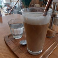 Latte Macciato mit Hafermilch at A.B. Coffee in Schwerin