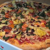 Nuevo Vegetarian Pizza (sub for vegan options) at Catskill Mountain Pizza Co in Woodstock