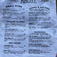 Only vegan item is the beyond burger   at Rogue Ales & Spirits in Newport