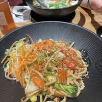 Gebratene Udon-Nudeln und Udon Gemüsesuppe mit Seidentofu   at Myu Myu in Hamburg