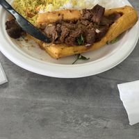 Canoas de platano con arroz basmati y jazmin  at La Familia in Mayaguez