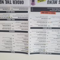 Menu.  V is for vegan at KAUAI - Sandton City in Johannesburg