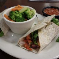 Vegetable wrap, white tortilla, steamed vegetables. at Jason's Deli in Midland