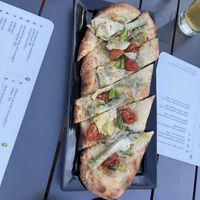 Vegetable flatbread (available on patio menu)  at Poppy in Cleveland