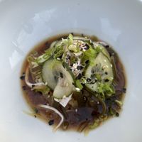 Cucumber and spaghetti squash (not on the menu - was a special the evening we were there)  at Poppy in Cleveland