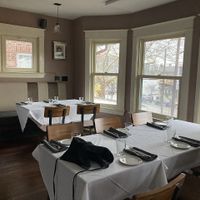 Upstairs seating  at Poppy in Cleveland