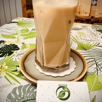 Iced coffee (with ice cream and almond milk) 🤤  at Soul Foods in Alford