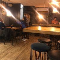 Inside the seating area at Thai Thai Street Food in Zagreb