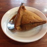 samosa (vegan) at Om Vegetarian - Wales Arcade in Melbourne