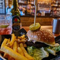 Vegetarian burger at Scotch & Rye in Inverness